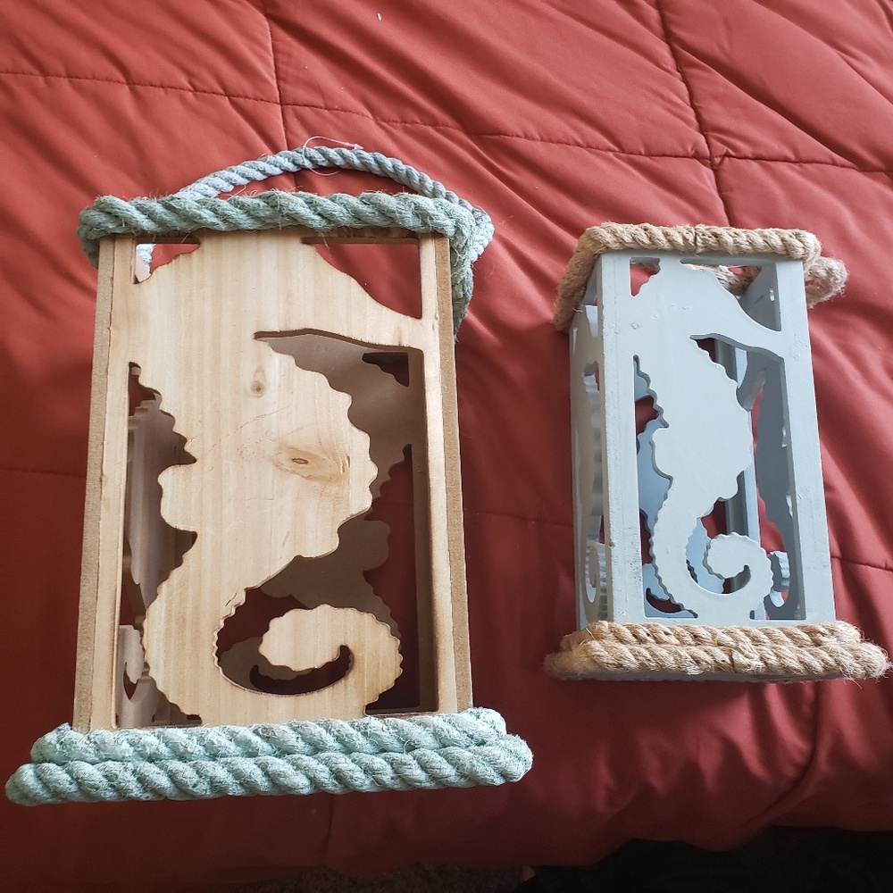 Seahorse wooden lanterns